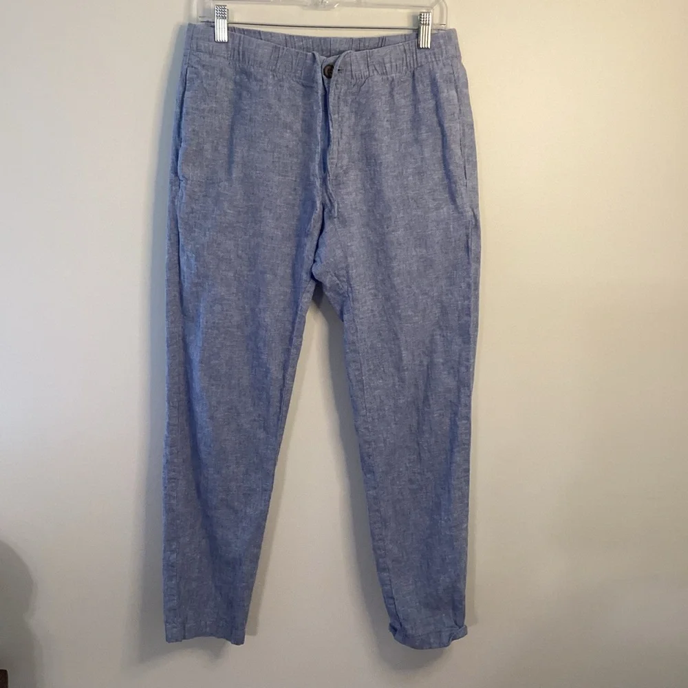 Bonobos Blue Chambray Drawstring Pants Small
